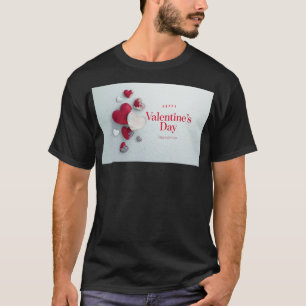 Camiseta artista do layout moderno do Dia dos Namorados da 