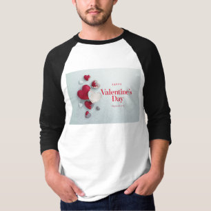 Camiseta artista do layout moderno do Dia dos Namorados da