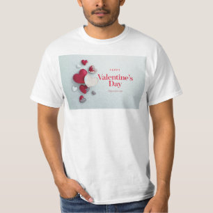 Camiseta artista do layout moderno do Dia dos Namorados da