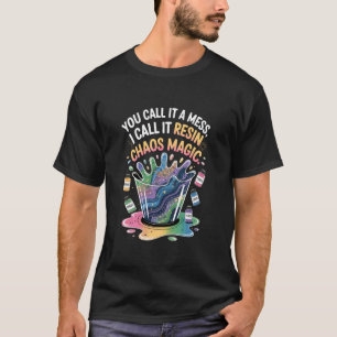 Camiseta Artista em Resina Design Derramar, Curar, Criar Ar