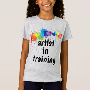 Camiseta Artista em Treinamento, com pintura padronizada