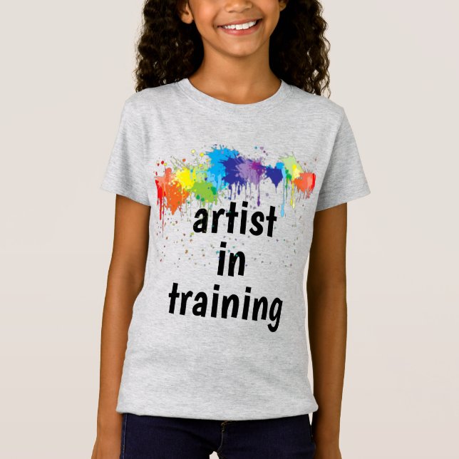 Camiseta Artista em Treinamento, com pintura padronizada (Frente)