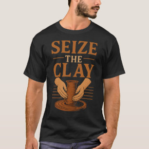 Camiseta Artista Engraçado Da Cerâmica Agita A Clay