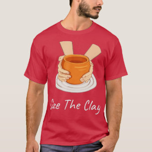 Camiseta Artista Engraçado Da Cerâmica Agita A Clay - 2