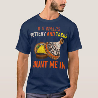Camiseta Artista Engraçado Da Cerâmica Taco Lover
