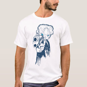 Camiseta Artista Gunner Cat Graphic Impressão a Pedido
