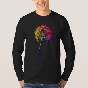 Camiseta Artista Jardim de Dente-de-Leão Flor de Arco-Íris