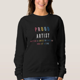 Camiseta Artista Orgulhoso colocando um sorriso nos rostos,