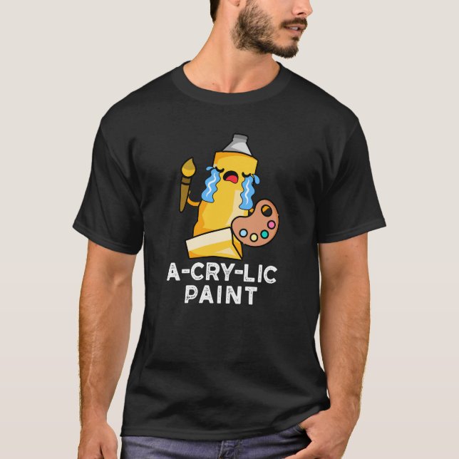 Camiseta Artista Pintura Engraçado A-choro Paint Dark BG (Frente)