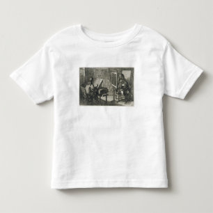 Camiseta Artista que pinta um retrato sobre uma grade para