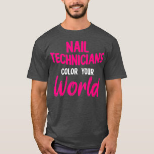 Camiseta Artista Técnico Colorido Nail Tech