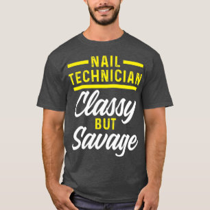 Camiseta Artista técnico do Nail Technician Classy Nail