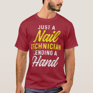 Camiseta Artista técnico do Nail Technician de emprestaç