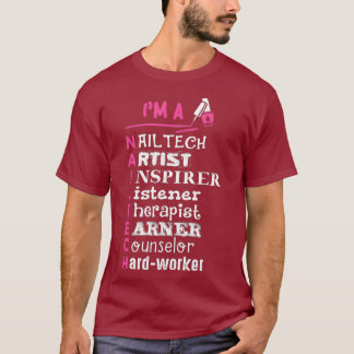Camiseta Artista técnico do Nail Technician Inspire Nail