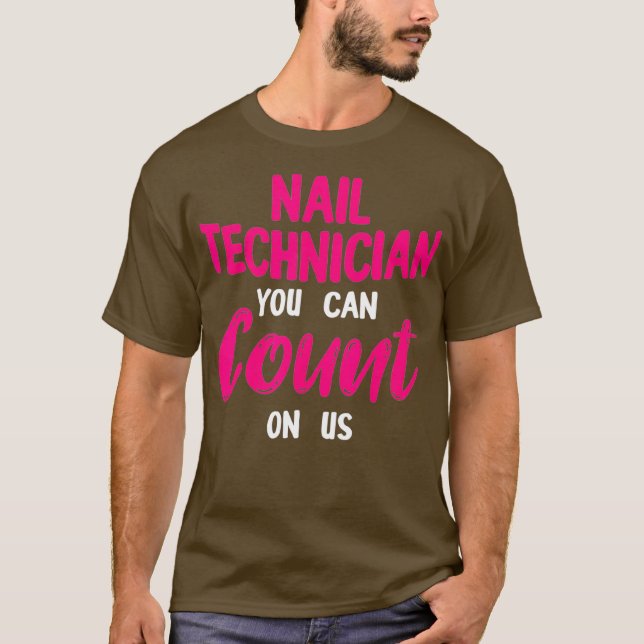 Camiseta Artista técnico Nail Technician Count (Frente)