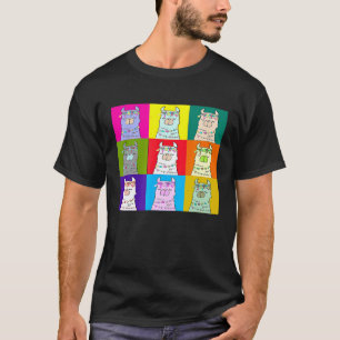 Camiseta Artistas da Cultura Americana Pop Art LLama