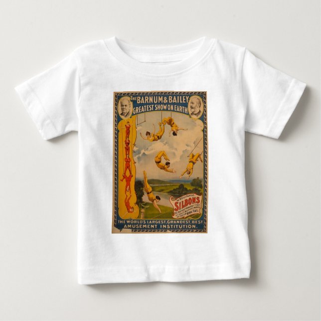 Camiseta Artistas de trapézio Barnum & Bailey 1896 (Frente)