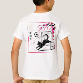 Camiseta Artistic Cherry Blossom Cat Soccer For Japanese Ar