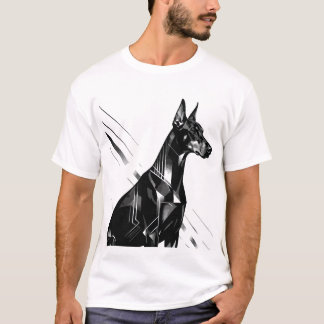 Camiseta Artistic Doberman Pinscher & Watercolor German She