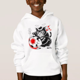 Camiseta Artistic Samurai Cat Japan Soccer for Football fan