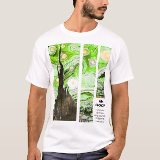 Camiseta Artistic Van Gogh Broken Green Pink