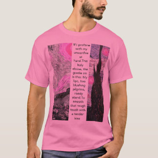 Camiseta Artistic Van Gogh Broken Paint Pink