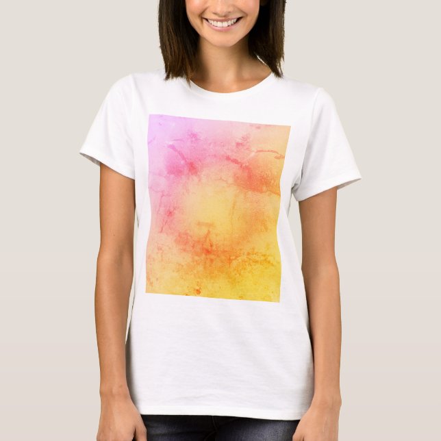 Camiseta Artística com Gradiente Sunset para Mulhe (Frente)