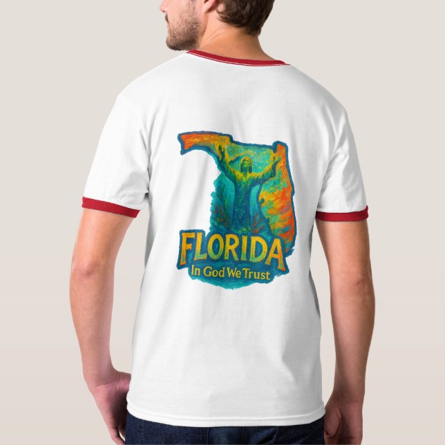 Camiseta Artística do Estado da Flórida – Pincel d (Verso)