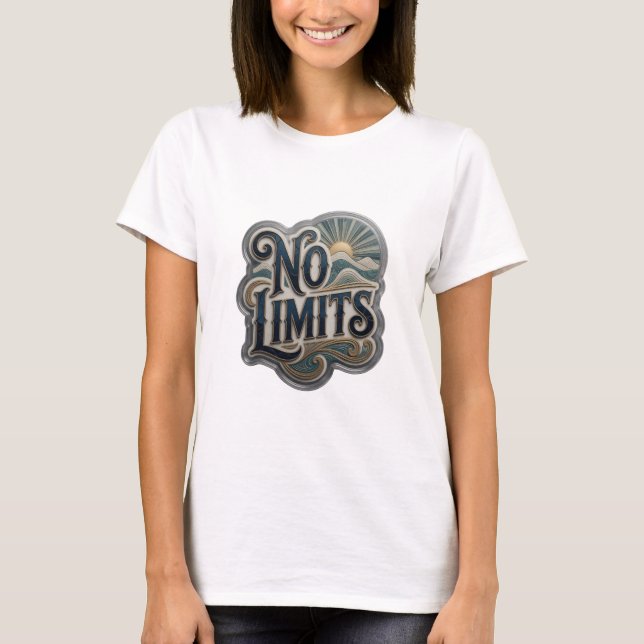 Camiseta Artística Gold NO LIMITS (Frente)
