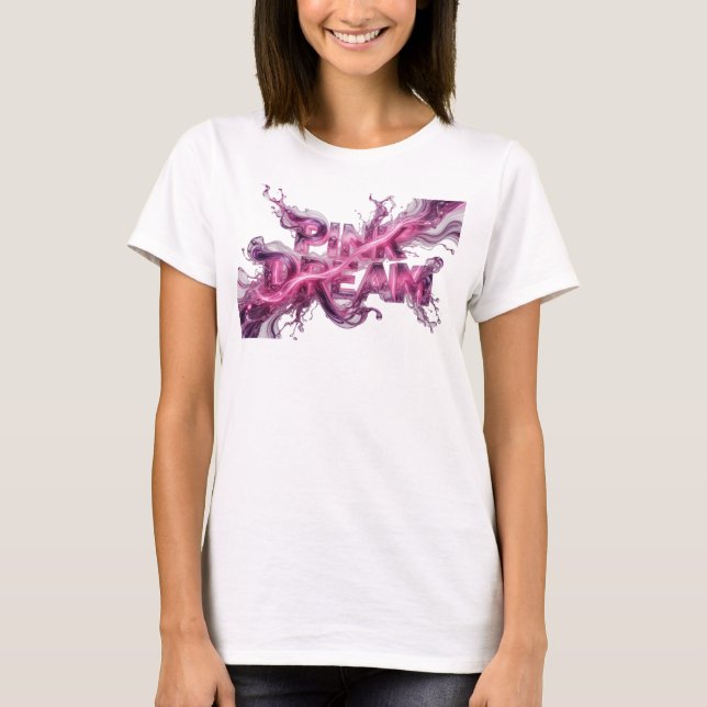 Camiseta Artística Rosa PINK DREAM Statement (Frente)