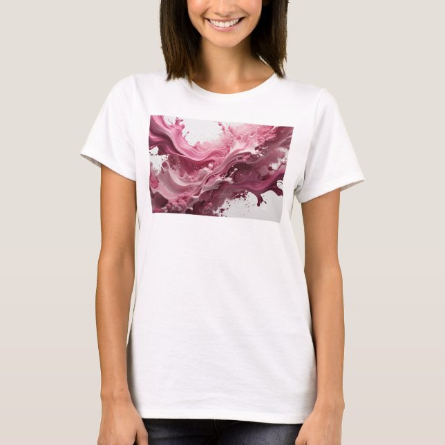 Camiseta Artística Vermelha Declaração de ARTE ABS (Frente)