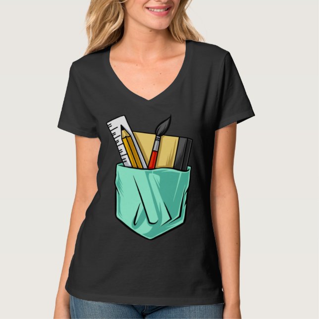 Camiseta Artists Artist Tools  Cute Pocket (Frente)