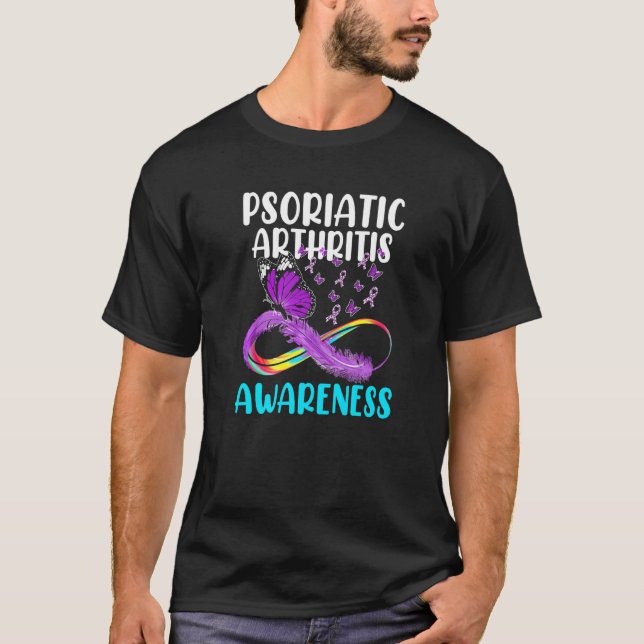 Camiseta Artrite Psoriática Psa Sensibilização Saudável Do  (Frente)