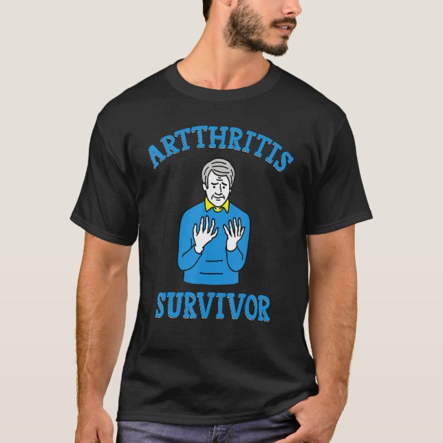 Camiseta Artrite Sobrevivente Homens (Frente)
