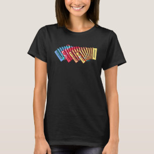 Camiseta Artron Acordionista Harmonica Musical Em
