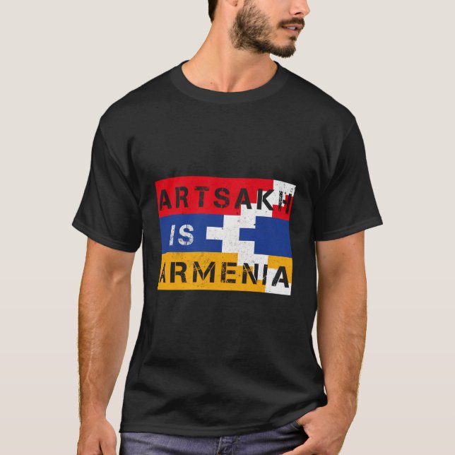 Camiseta Artsakh É Um Forte Presente Armênio De Bandeira Pa (Frente)