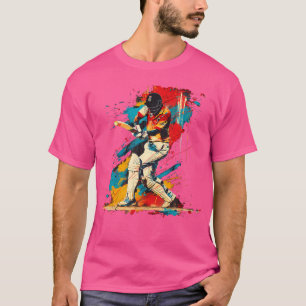 Camiseta Artsy Cricketer No Cricket De Arte Abstrato