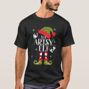 Camiseta Artsy Elf Family Matando Pajama Natal Gift Ar