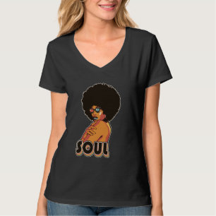 Camiseta Artsy Womens Funk Vintage 70 Costume Afro Soul Mu