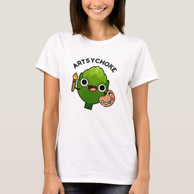 Camiseta Artsychoke Funny Veggie Artichoke Pun (Frente)