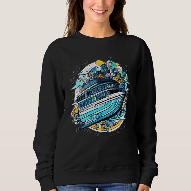 Camiseta Arty Cruise Boat Spaceship Captain (Frente)