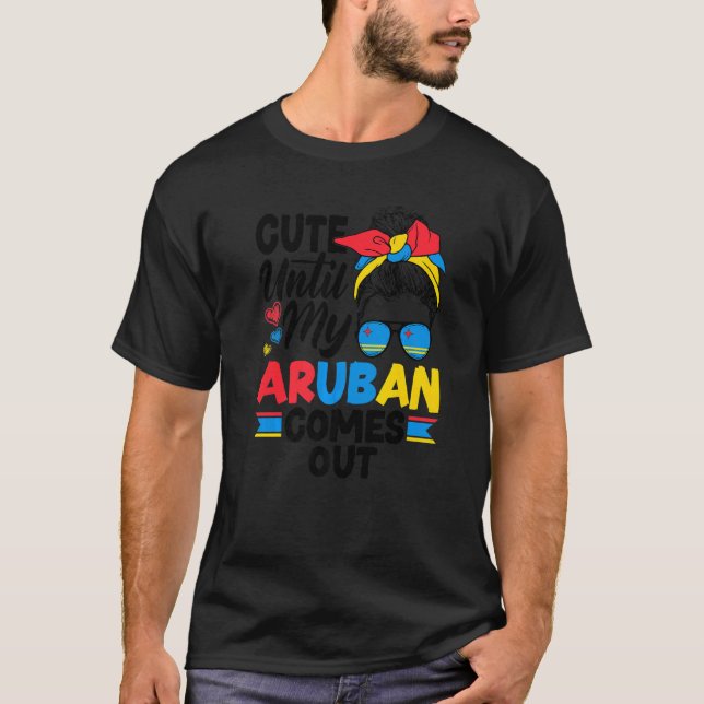 Camiseta Aruba Aruban Aruba Flag Cute Until My Aruban Comes (Frente)