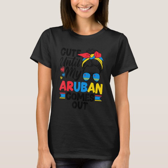 Camiseta Aruba Aruban Aruba Flag Cute Until My Aruban Comes (Frente)