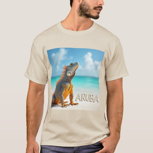 Camiseta Aruba e lagartos surpreendentes do curacão (Frente)