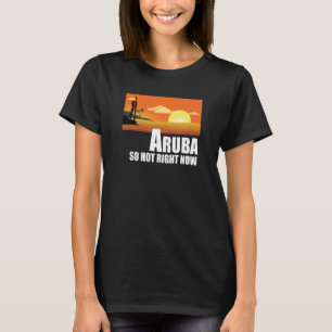 Camiseta Aruba está tão quente agora Férias de Praia Viagem