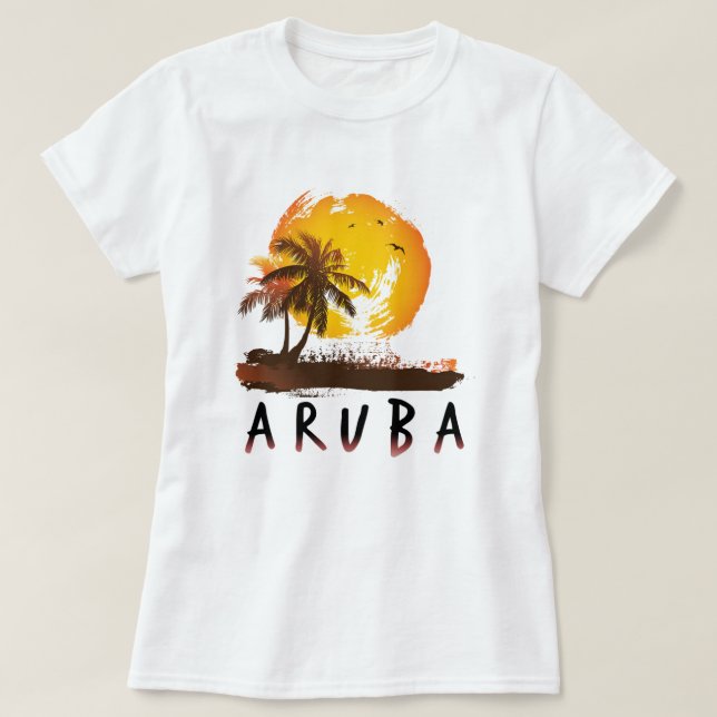 Camiseta Aruba grunge (Frente do Design)