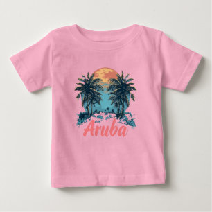 Camiseta Aruba Island Design (Versão 2) - Baby Fine Jersey