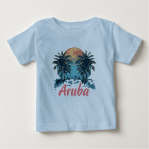 Camiseta Aruba Island Design (Versão 2) - Baby Fine Jersey
