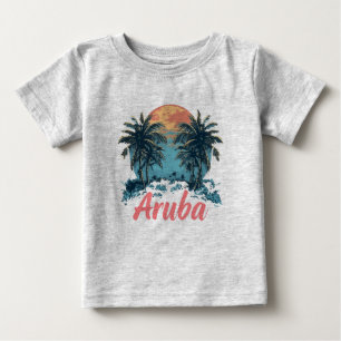 Camiseta Aruba Island Design (Versão 2) - Baby Fine Jersey
