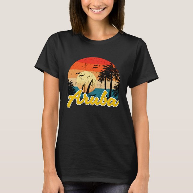 Camiseta Aruba Souvenirs Caribbean Islands Vacation Vacay M (Frente)